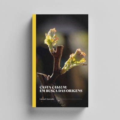 Capa de livro com fotografia de rama com folhas verdes e texto