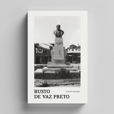 Capa de livro com fotografia de busto em pedestal e título BUSTO DE VAZ PRETO