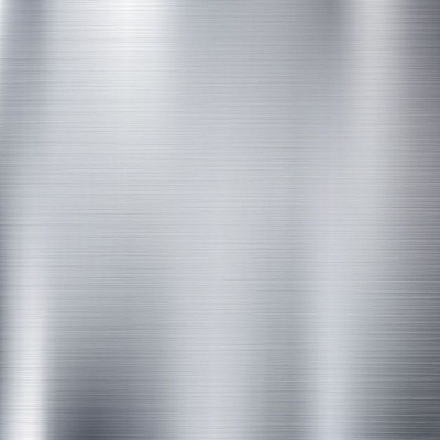 Superfície metálica prateada escovada