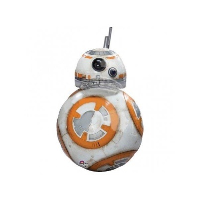 Almofada em forma do robô BB-8 laranja e branco