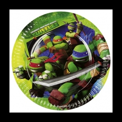 Prato de papel com estampa das Teenage Mutant Ninja Turtles