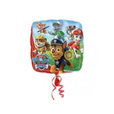 Balão 'PAW Patrol' com personagens animados em cores vibrantes