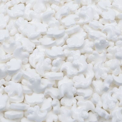 Decorações comestíveis brancas em forma de fantasmas