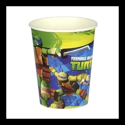 Copo de papel Teenage Mutant Ninja Turtles com desenho colorido