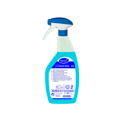 Frasco pulverizador Diversey Sprint Gloss azul e branco 0,75L