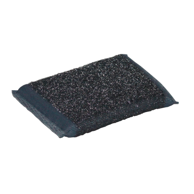 Esponja de limpeza preta com textura áspera