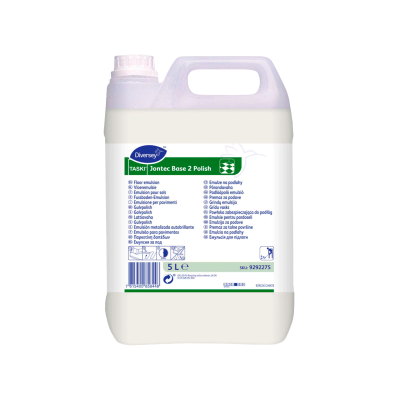 Recipiente branco de 5 litros de produto de limpeza TASKI Jontec Base 2 Polish