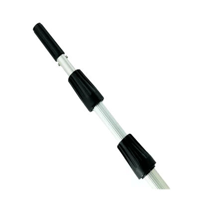 Haste telescópica metálica com partes pretas