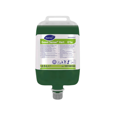 Frasco de plástico verde e branco de 2,5 litros Good Sense Vert 01a Diversey