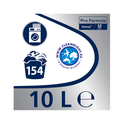 Rótulo de produto de limpeza 10 litros com ícones e texto