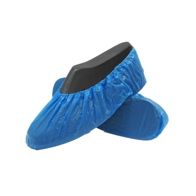 Protetores de sapatos descartáveis azuis em plástico