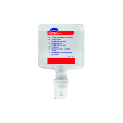 Frasco branco de plástico com doseador para desinfetante de mãos