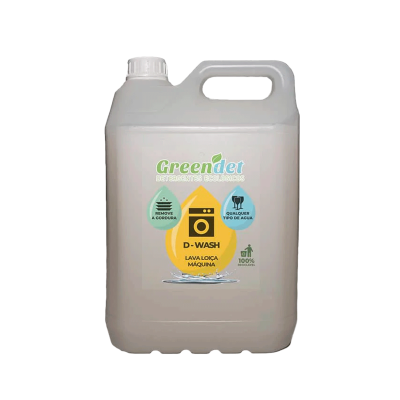 Recipiente branco de detergente ecológico Greendet D-Wash para máquina de lavar loiça