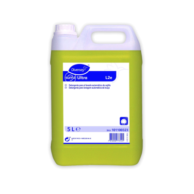 Recipiente plástico amarelo com detergente Sumál Ultra Diversey 5L