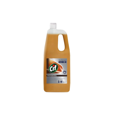 Garrafa de produto de limpeza Cif Professional 2 litros em fundo branco
