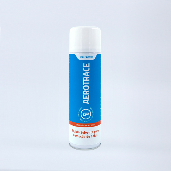 Aerotrace - Remoção de Colas e Autocolantes Spray Aerotrace fluido solvente para remoção de colas em lata branca com rótulo azul e vermelho
