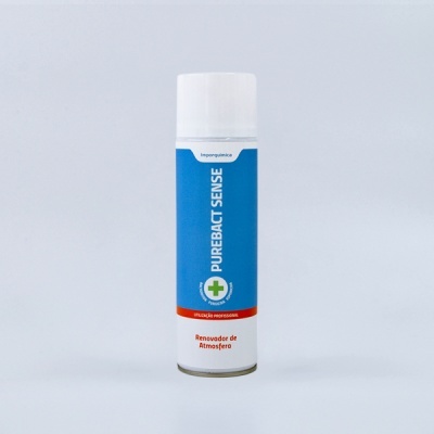 Frasco de spray PUREBACT SENSE em fundo branco
