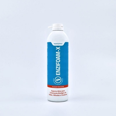 Frasco branco de espuma ativa ENZIFOAM-X para tratamento biológico