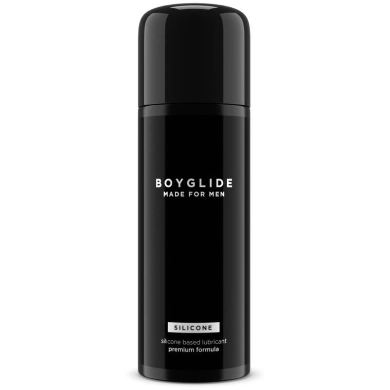 Frasco preto de lubrificante Boyglide para homens