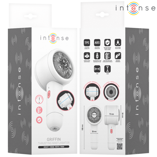 Masturbador Griffin Intense: Tecnologia de Empuxo Avançado com 7 Funções Telescópicas e Capa Removível para uma Experiência Imersiva