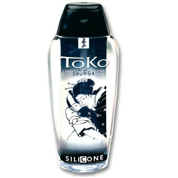 Frasco de lubrificante Toko Shunga silicone com ilustração japonesa