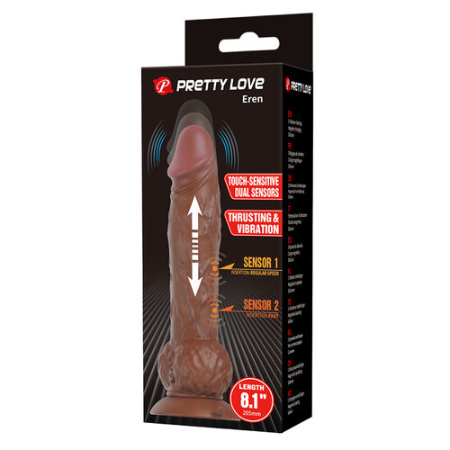 🍂 EREN Dildo Vibratório com Empurrão | 20,5 cm com Sensores de Movimento