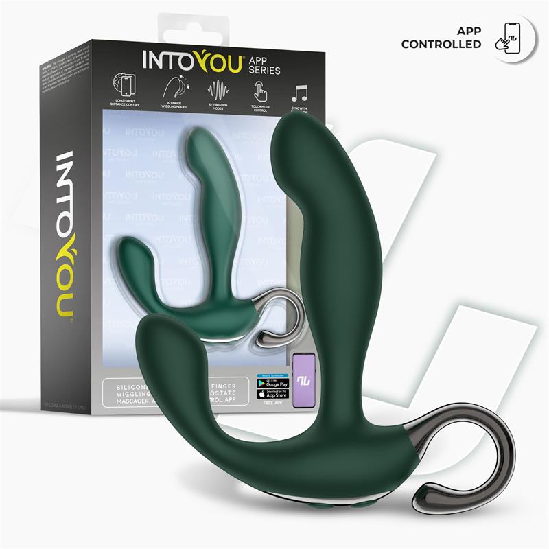 🌿 INTOYOU APP SERIES Greeny Prostate Massager | Finger Wiggling & App