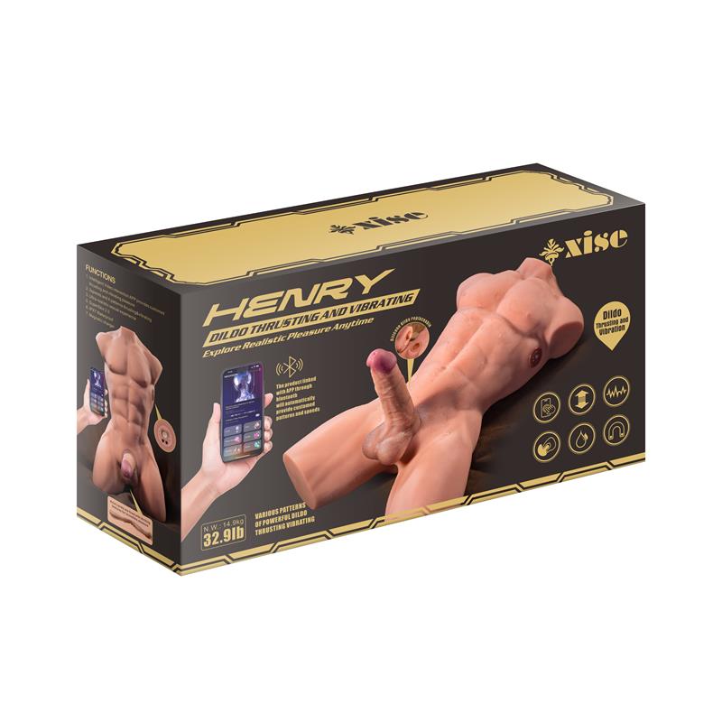 🌀 XISE Henry Torso with Detachable Dildo, Thrusting and APP 15.7 kg