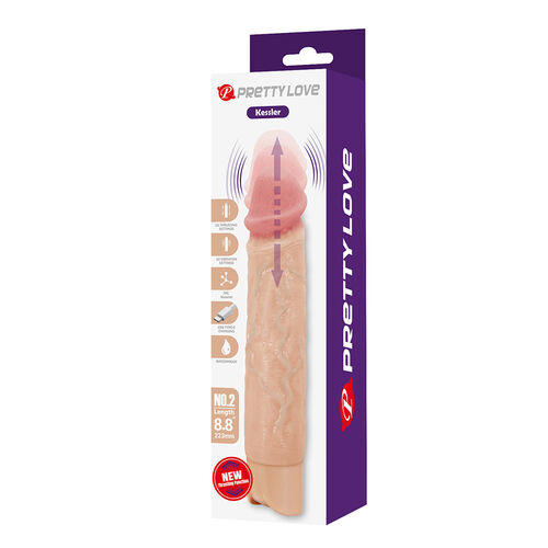 🧡 KESSLER Dildo Vibratório Realista | 10 Modos Vibração + 10 Níveis de Profundidade