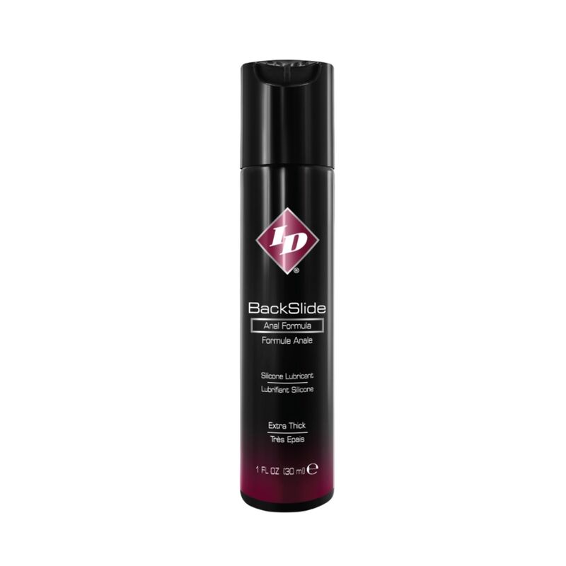 Frasco preto de lubrificante silicone BackSlide 30 ml