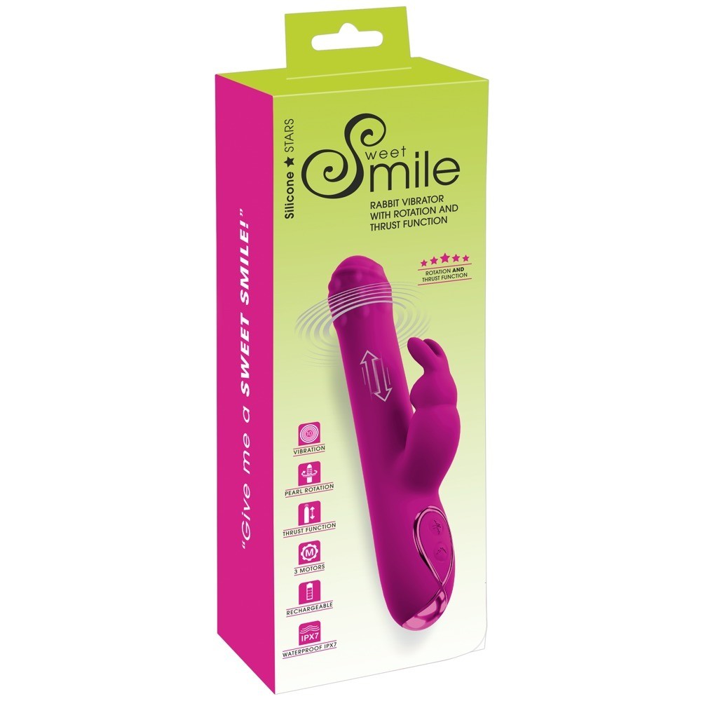 🌸 Sweet Smile | Vibrador Rabbit com Rota&ccedil;&atilde;o e Impulso