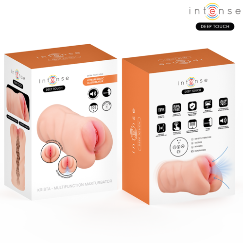 Masturbador Intense Krista: Suc&ccedil;&atilde;o, Vibra&ccedil;&atilde;o e Gemidos Integrados para uma Experi&ecirc;ncia Hiper-Realista e Imersiva