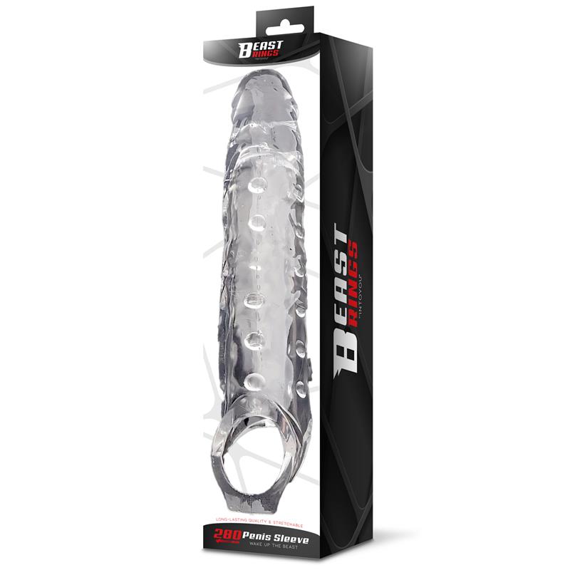 🐾 BEAST RINGS Penis Sleeve | 28 cm with Testicle Opening