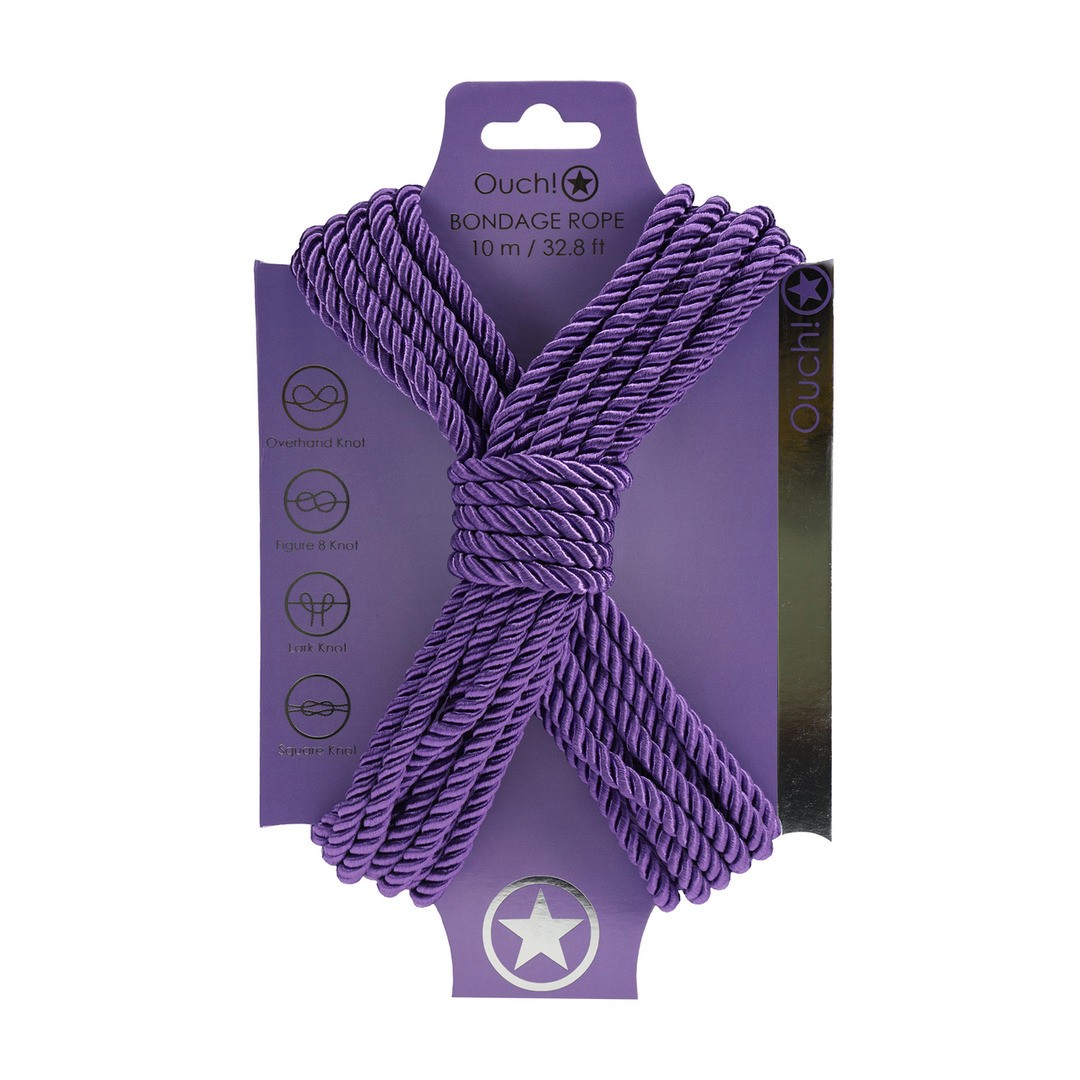 Cordão roxo torcido embalagem BONDAGE ROPE 10 m