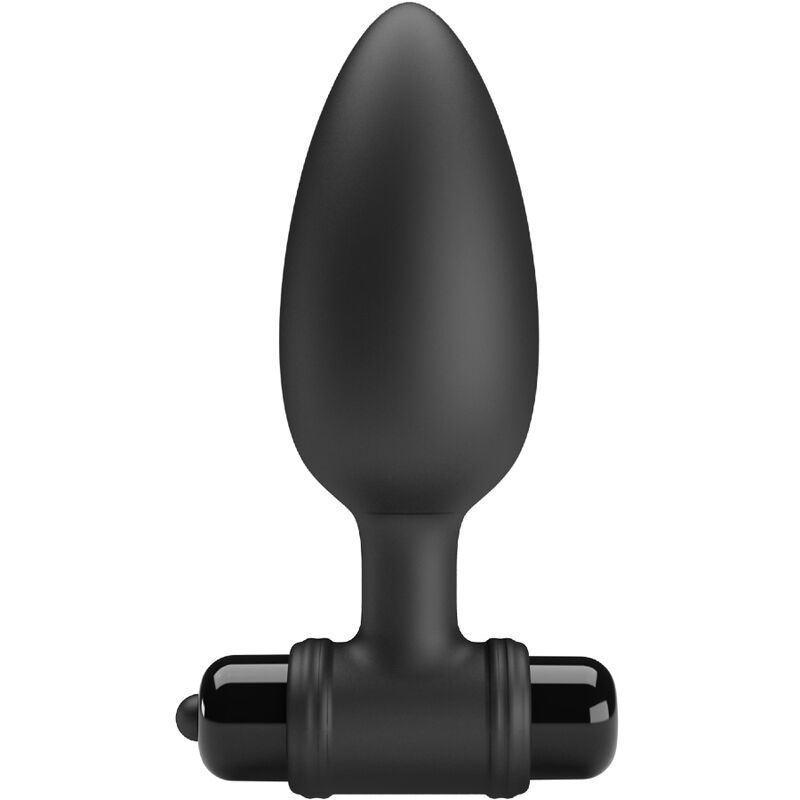 Plug anal preto com estimulador vibratório