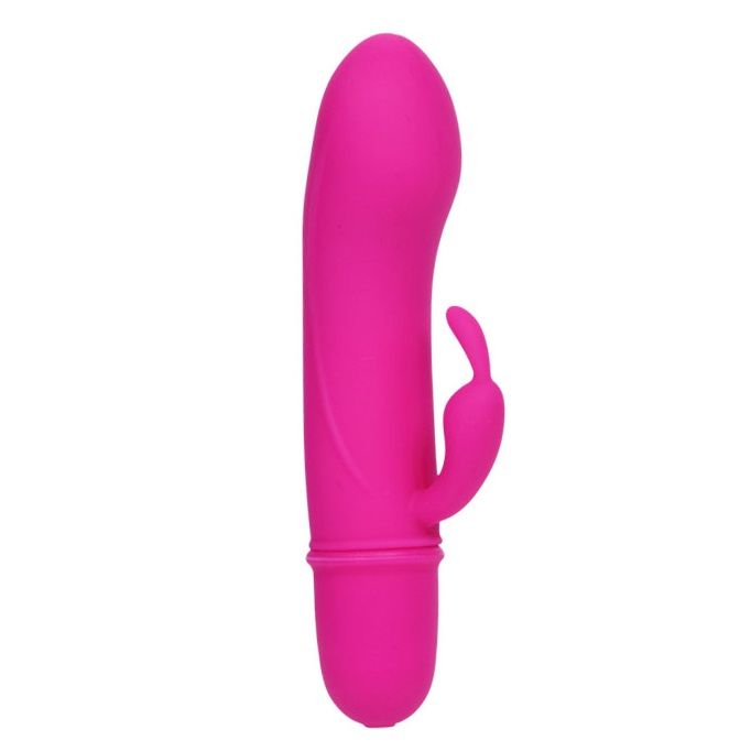 vibrador rosa em silicone com estimulador adicional