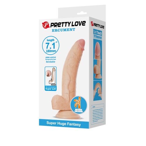 Dildo Ellcument Pretty Love: Realismo e Flexibilidade em TPE com Ventosa para uma Experiência Versátil