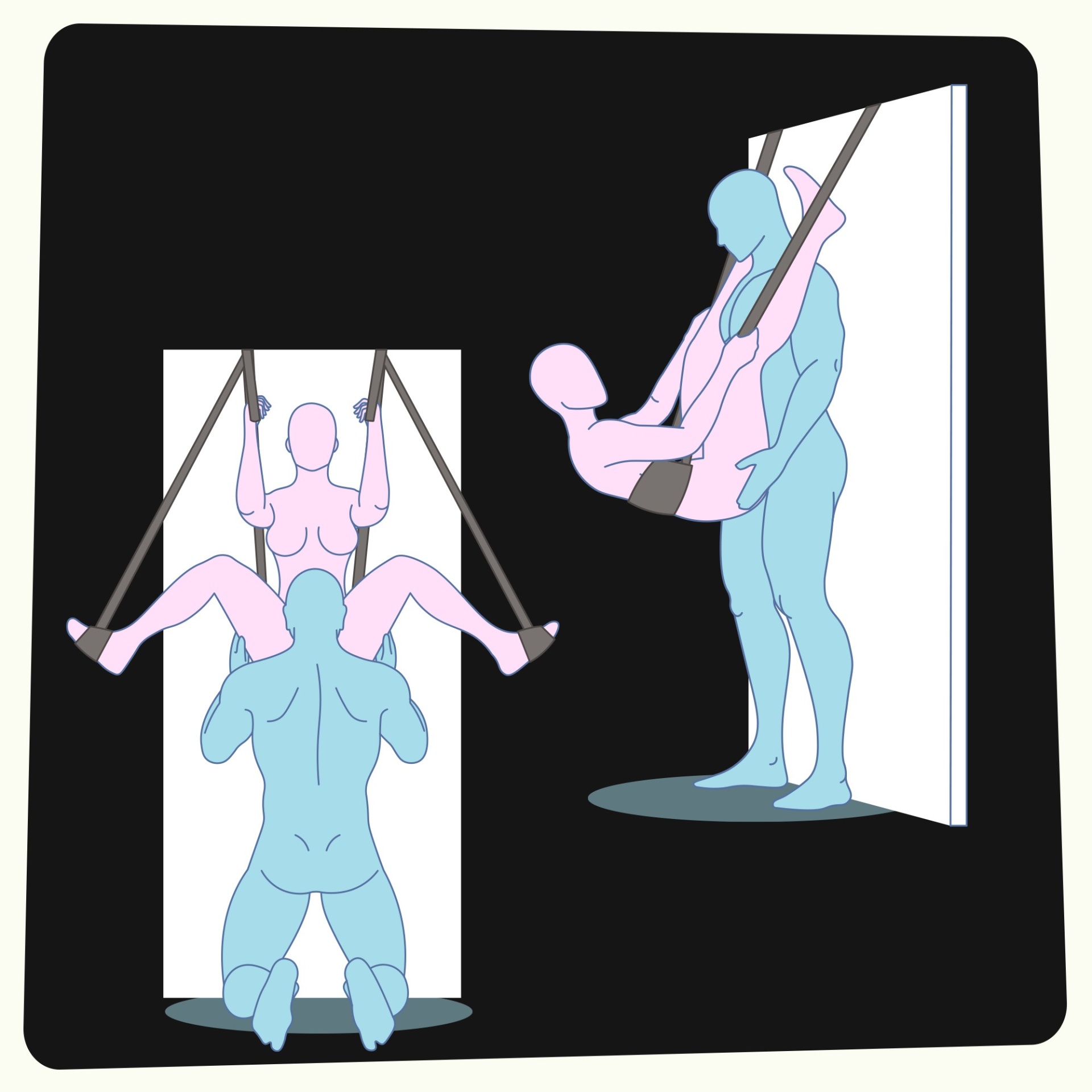 Baloi&ccedil;o de Porta Deluxe Sex Door Swing | Crushious