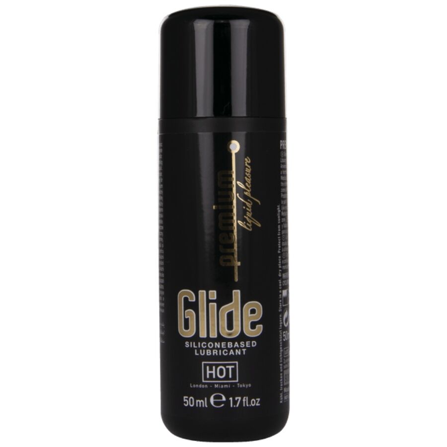Frasco preto de lubrificante silicone base para e-commerce em fundo branco