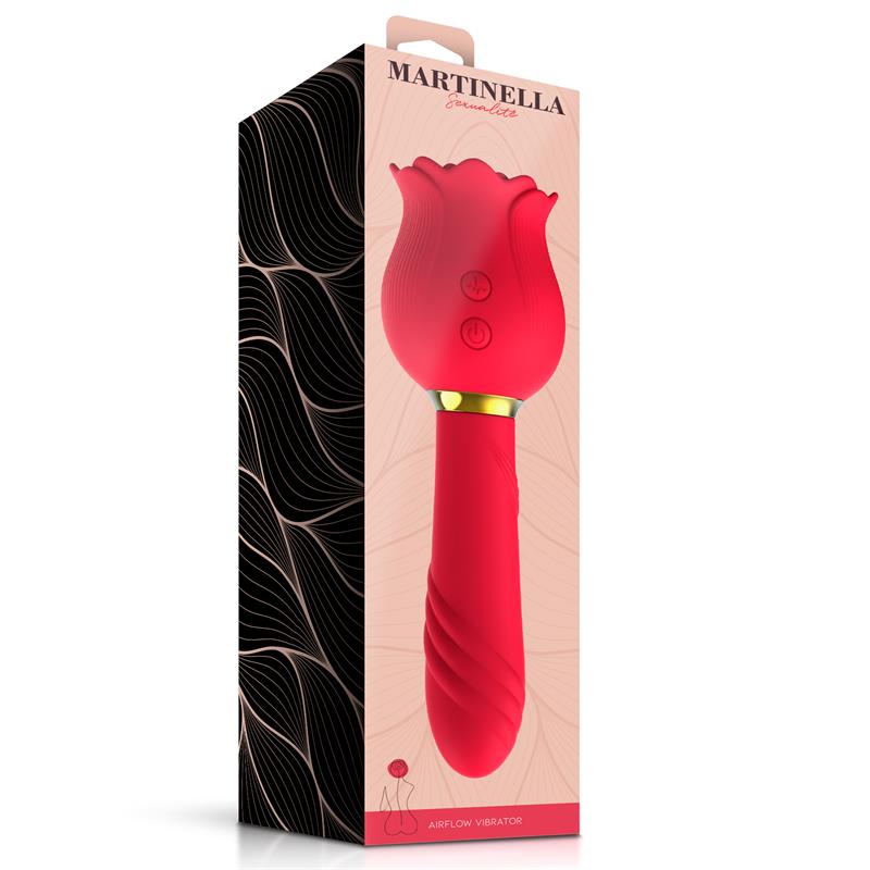 Estimulador MARTINELLA Rose Sugador de Clitóris e Vibrador 2 em 1