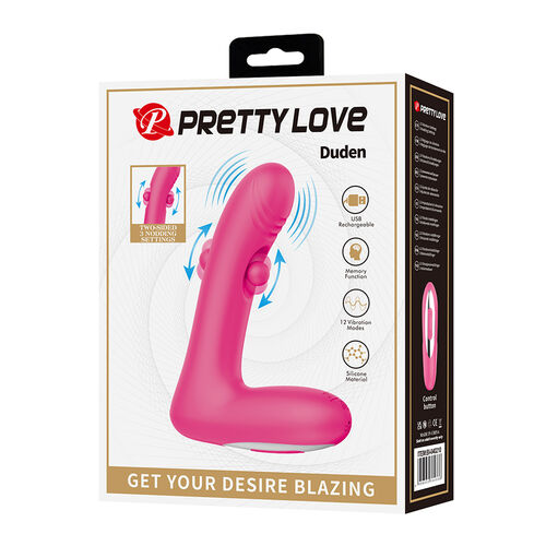🌸 DUDEN Vibrador de Silicone | 12 Modos de Vibração + 3 Modos de Balanço