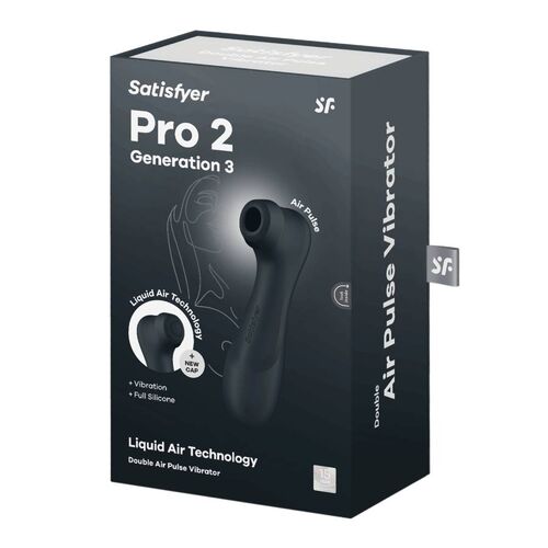 SATISFYER PRO 2 - TECNOLOGIA DE AR L&Iacute;QUIDO GERA&Ccedil;&Atilde;O 3 PRETO