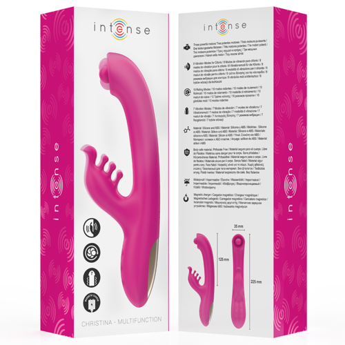🌸 Intense Christina | Vibrador Coelho Multifuncional 22,5 cm Rosa