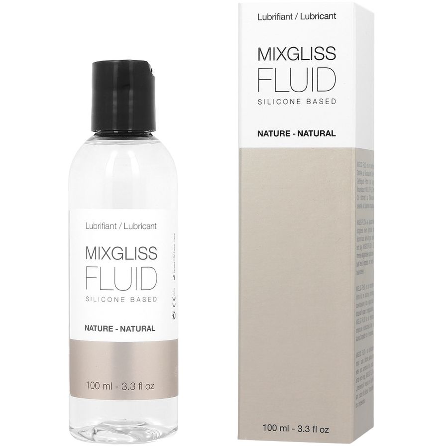 Frasco e caixa de lubrificante Mixgliss Fluid silicone based