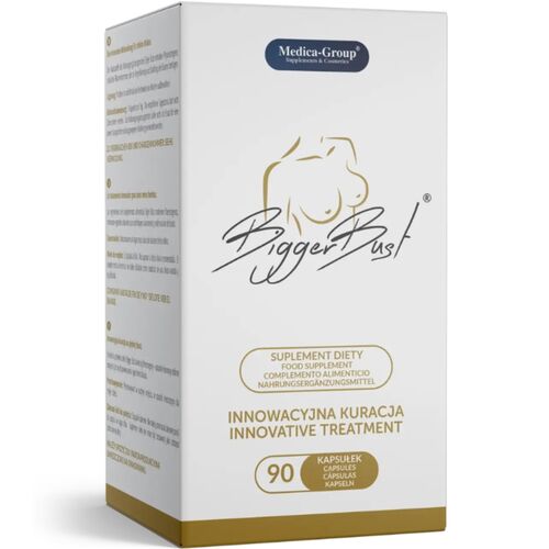BiggerBust Medica Group: Suplemento Natural com Fitoestrógenos para Aumento e Firmeza dos Seios