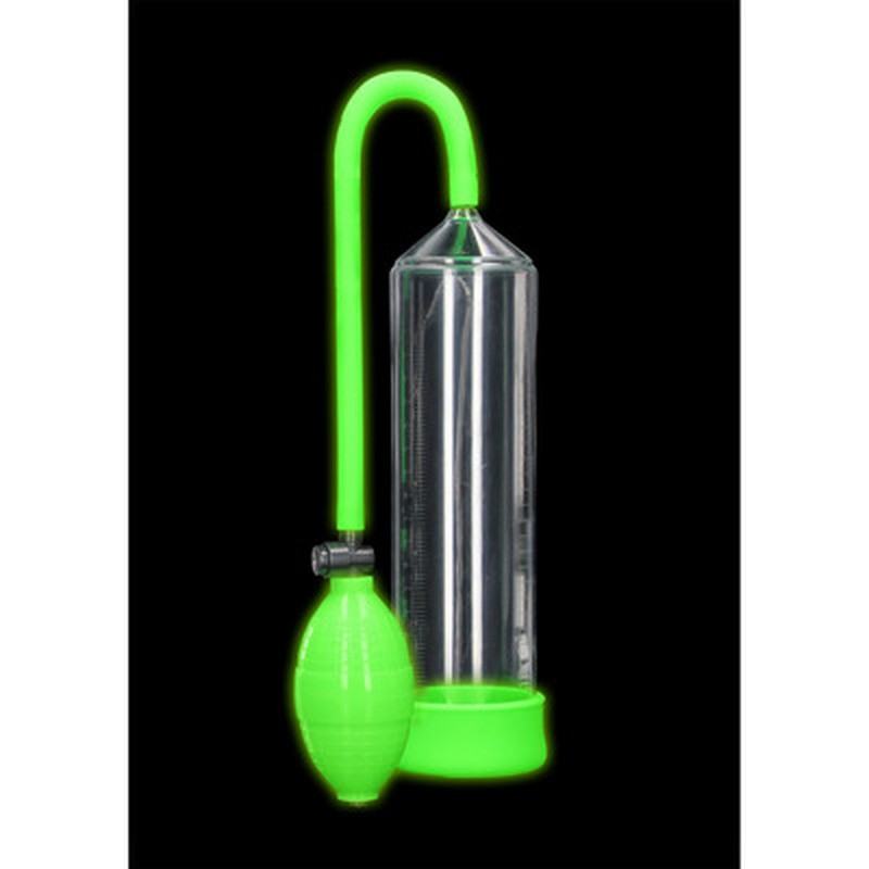 Bomba manual de vácuo com copo transparente e acessórios em plástico verde