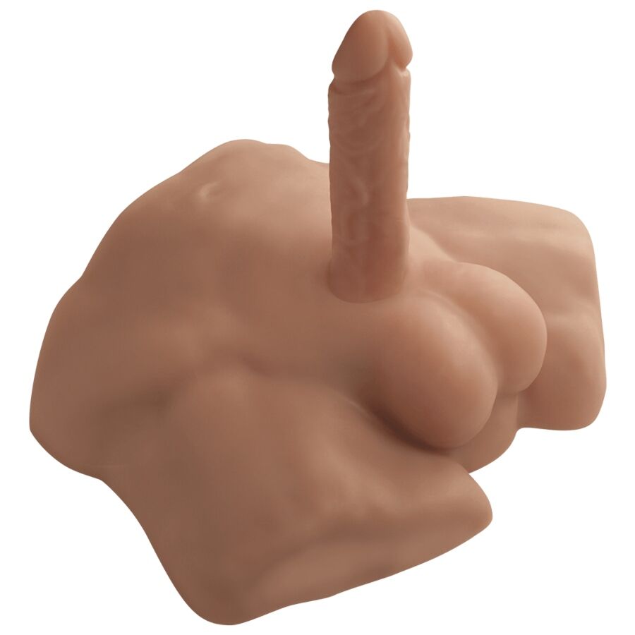Estátua torso masculino com pénis ereto cor de pele