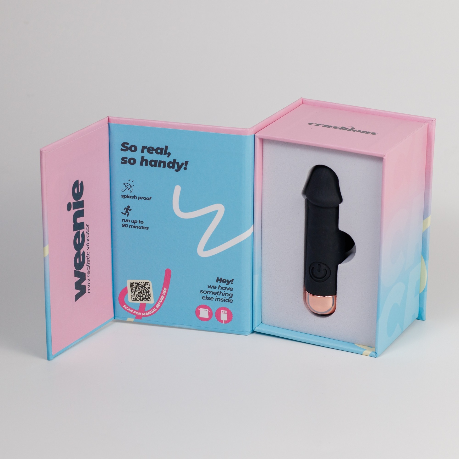 Mini Vibrador Bala Realista Weenie Preto | Crushious