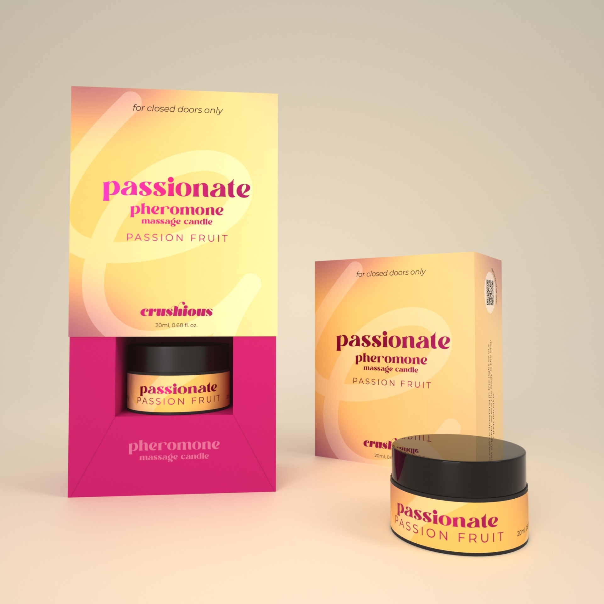 🕯️ Vela de Massagem Passionate com Feromonas e Aroma a Maracujá | Crushious