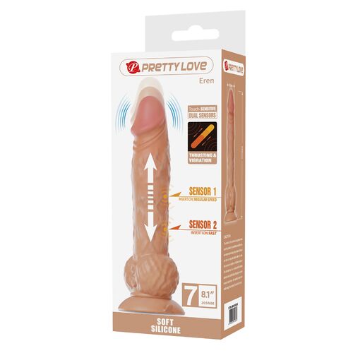 🍂 EREN Dildo Vibratório com Empurrão | 20,5 cm com Sensores de Movimento